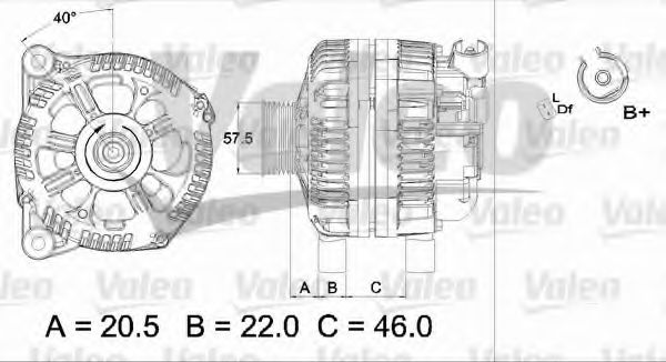 Генератор VALEO 437436
