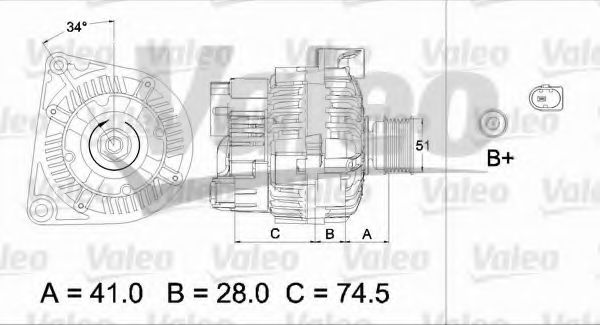 Генератор VALEO 437463