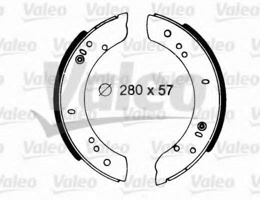 Тормозные колодки барабанные VALEO 562035