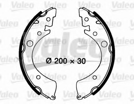 Тормозные колодки барабанные VALEO 562543