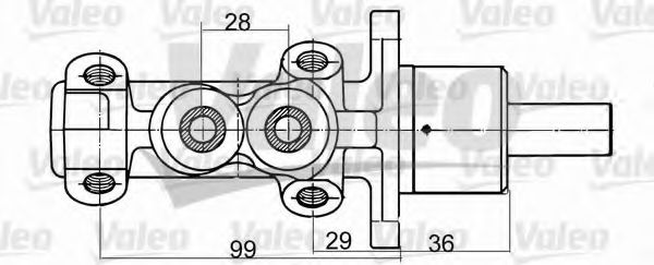 Главный тормозной цилиндр VALEO 350707