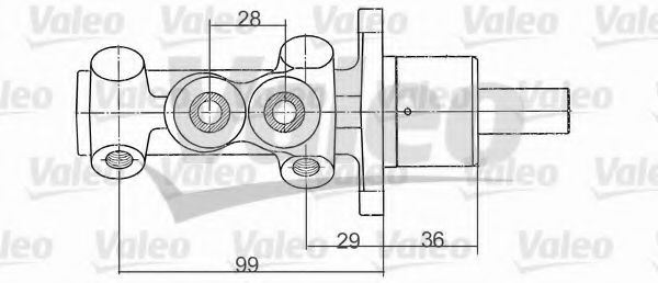 Главный тормозной цилиндр VALEO 350705
