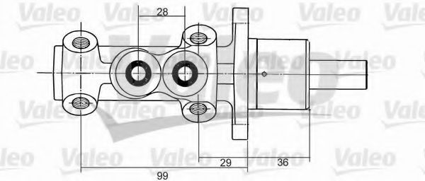 Главный тормозной цилиндр VALEO 350824
