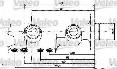 Главный тормозной цилиндр VALEO 350455