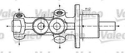 Главный тормозной цилиндр VALEO 402232
