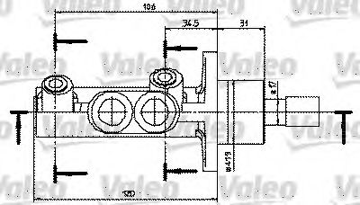Главный тормозной цилиндр VALEO 402329