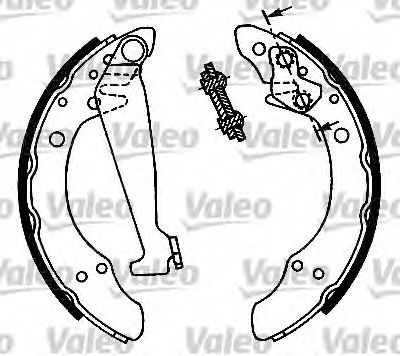 Тормозные колодки барабанные VALEO 562080