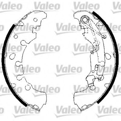 Тормозные колодки барабанные VALEO 554815