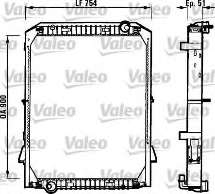 Радиатор охлаждения двигателя VALEO 730259