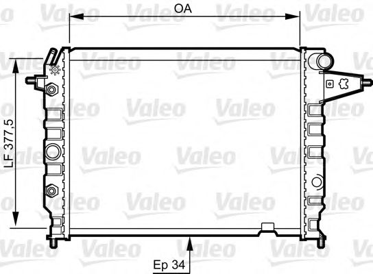 Радиатор охлаждения двигателя VALEO 730395