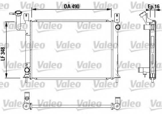 Радиатор охлаждения двигателя VALEO 730406