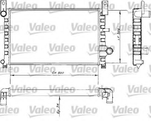 Радиатор охлаждения двигателя VALEO 730484