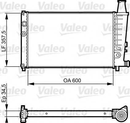 Радиатор охлаждения двигателя valeo 730494