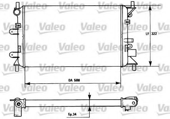 Радиатор охлаждения двигателя VALEO 730857