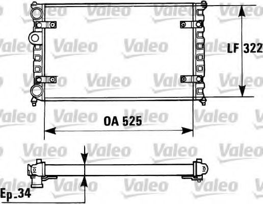 Радиатор охлаждения двигателя VALEO 730947