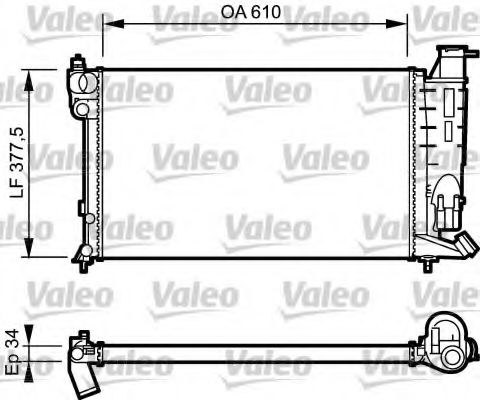 Радиатор охлаждения двигателя VALEO 730983