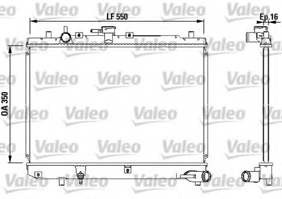 Радиатор охлаждения двигателя VALEO 731036