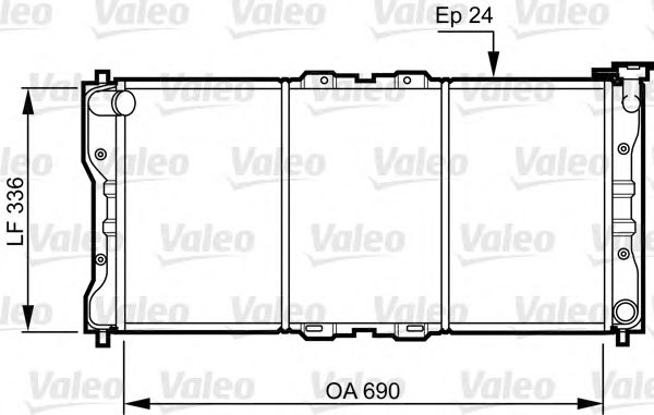 Радиатор охлаждения двигателя VALEO 731073