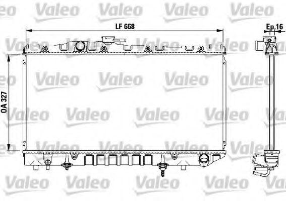 Радиатор охлаждения двигателя VALEO 731114
