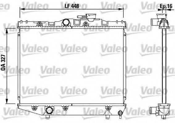 Радиатор охлаждения двигателя VALEO 731124