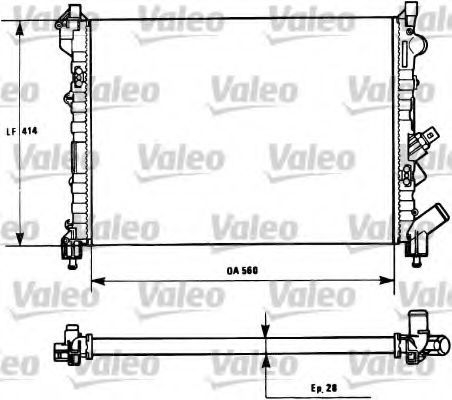 Радиатор охлаждения двигателя VALEO 731128