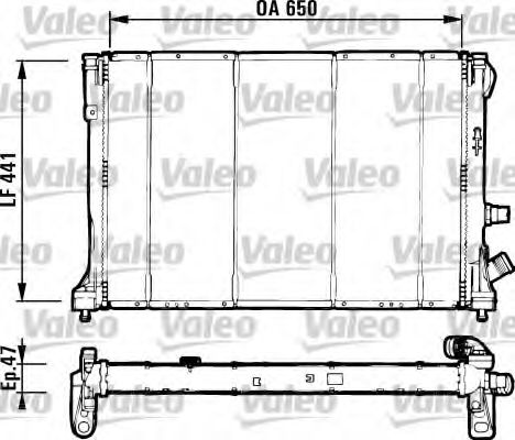 Радиатор охлаждения двигателя VALEO 731129