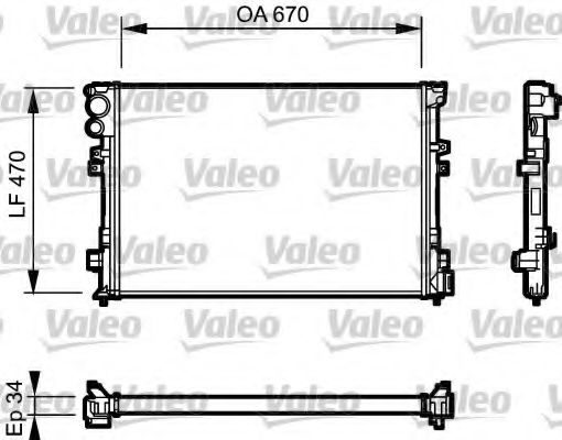 Радиатор охлаждения двигателя VALEO 731168