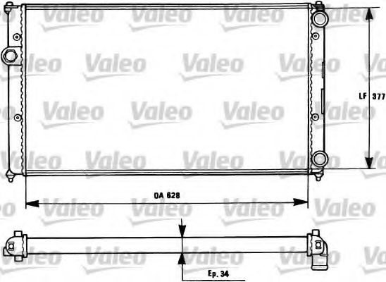 Радиатор охлаждения двигателя VALEO 731265