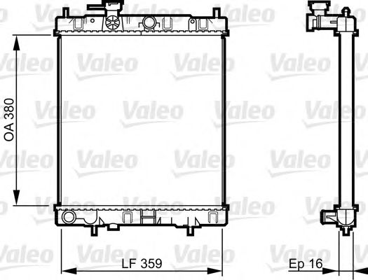 Радиатор охлаждения двигателя VALEO 731287