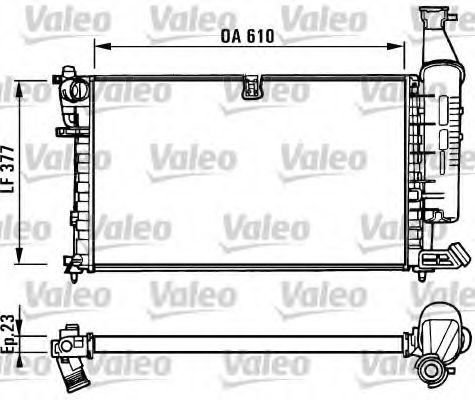 Радиатор охлаждения двигателя VALEO 731296