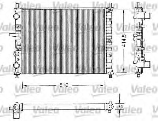 Радиатор охлаждения двигателя VALEO 731303