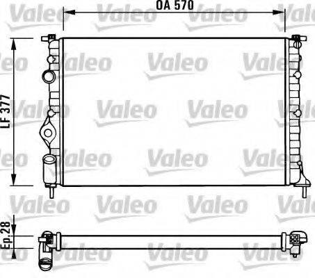 Радиатор охлаждения двигателя VALEO 731379