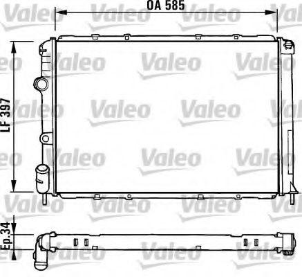 Радиатор охлаждения двигателя VALEO 731380