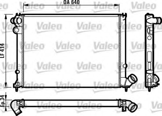 Радиатор охлаждения двигателя VALEO 731382