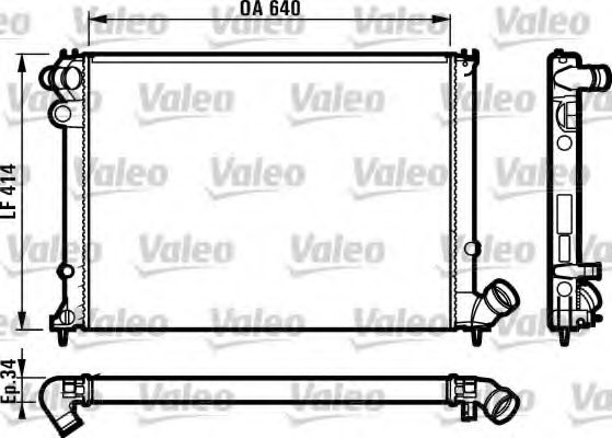 Радиатор охлаждения двигателя VALEO 731384