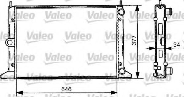 Радиатор охлаждения двигателя VALEO 731386