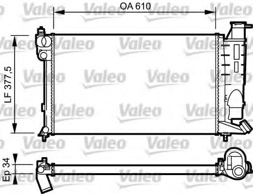 Радиатор охлаждения двигателя VALEO 731389