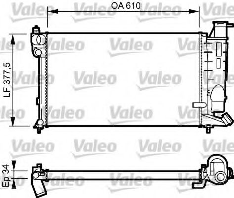 Радиатор охлаждения двигателя VALEO 731391