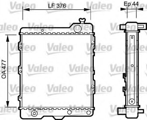 Радиатор охлаждения двигателя VALEO 731505