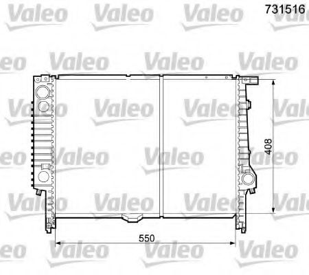 Радиатор охлаждения двигателя VALEO 731516