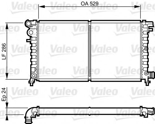 Радиатор охлаждения двигателя VALEO 731530