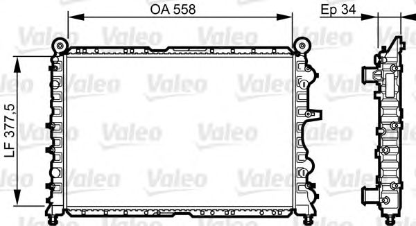Радиатор охлаждения двигателя VALEO 731592