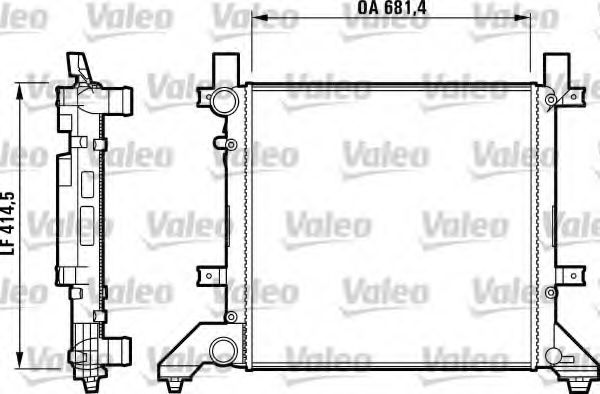 Радиатор охлаждения двигателя VALEO 731605