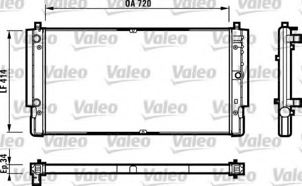 Радиатор охлаждения двигателя VALEO 731616