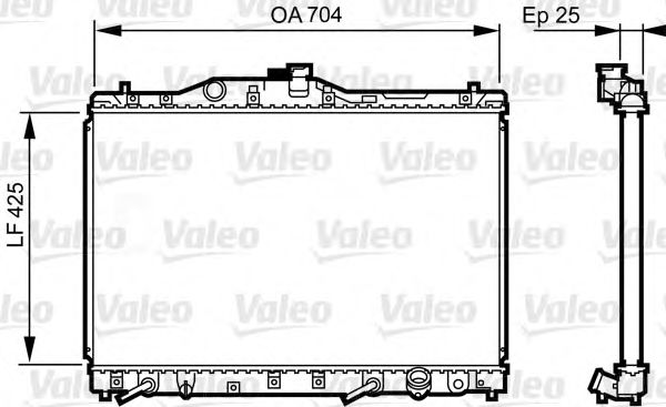 Радиатор охлаждения двигателя VALEO 731629