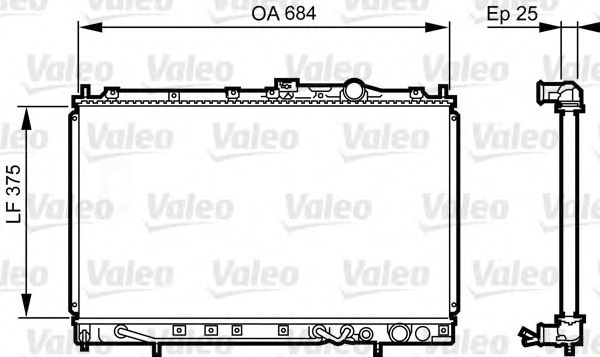 Радиатор охлаждения двигателя VALEO 731649