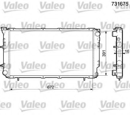 Радиатор охлаждения двигателя VALEO 731675