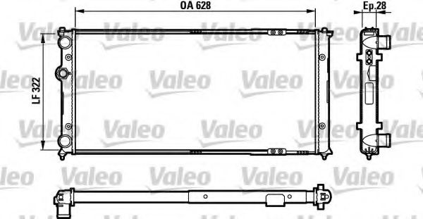 Радиатор охлаждения двигателя VALEO 731728