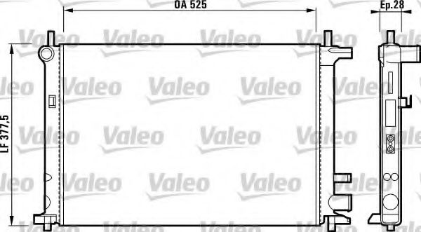 Радиатор охлаждения двигателя VALEO 731736