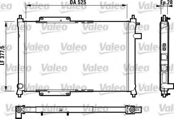 Радиатор охлаждения двигателя VALEO 731818
